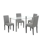 Aanbieding Cadiz 4+1 étkező garnitúra fehér-szürke