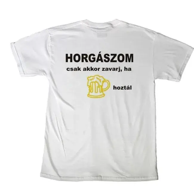 Actieprijs TRÉFA PÓLÓ & 039;HORGÁSZOM CSAK AKKOR& 039; L FEHÉR SNECI - Horgász webshop és horgászbolt