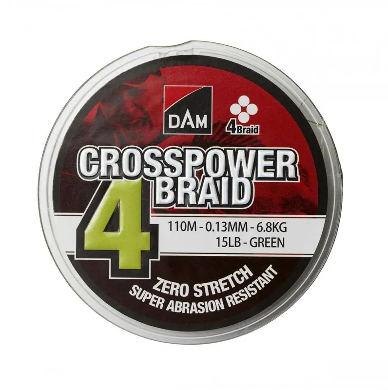 Aanbieding D60072 D.A.M CROSSPOWER 4-BRAID 110M 0,13MM 6,8KG fonott zsinór SNECI - Horgász webshop és horgászbolt