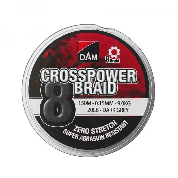 Actieprijs D66586 D.A.M CROSSPOWER 8-BRAID 150M 0,10MM 5,4KG fonott zsinór SNECI - Horgász webshop és horgászbolt